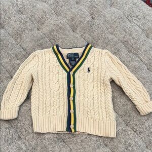 Polo by Ralph Lauren Cream Cable Knit Cardigan